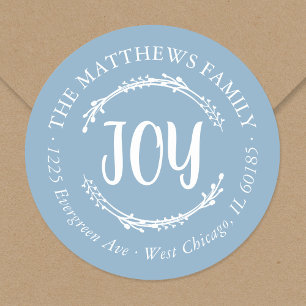 Simple Joy Round Return Address Label