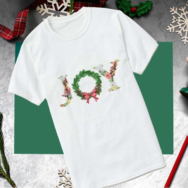 Simple joy typography script Christmas matching T-Shirt (Creator Uploaded)