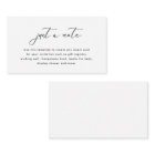 Simple Just A Note Wedding Insert Card