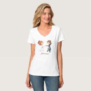Simple Just Married Bride Groom T-Shirt