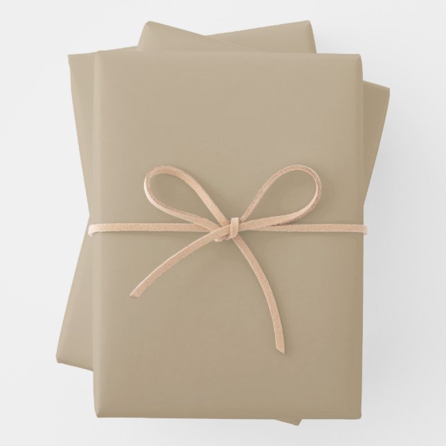 Simple Khaki Wrapping Sheets for Stylish Presents (In situ)