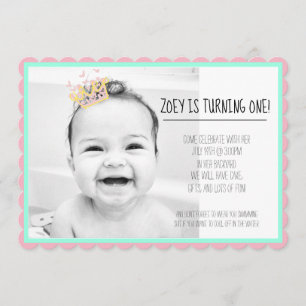 simple kids birthday invitation girl boy custom