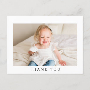 Simple Kids Birthday Thank You Post Card