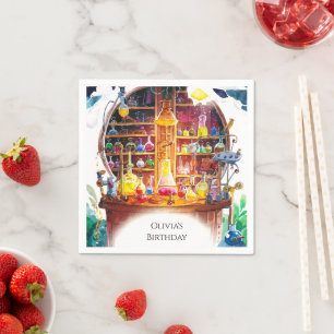 Simple Kids' Magic Scientist Birthday Napkin