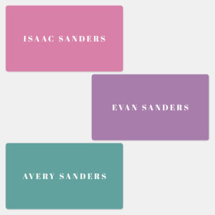 Simple Kids Rainbow Waterproof Name