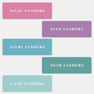 Simple Kids Rainbow Waterproof Name