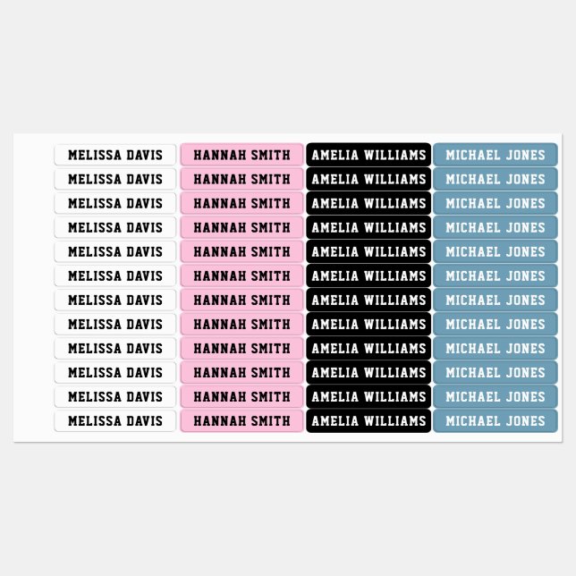 Simple Kids Waterproof Name Labels (Sheet)
