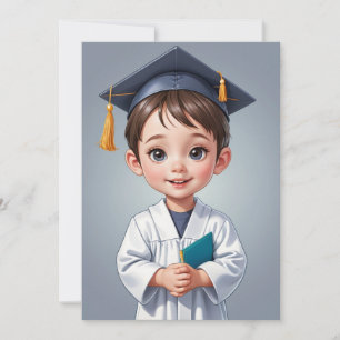 Simple kindergarten graduation invitation