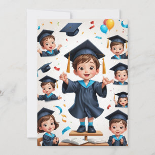 Simple kindergarten graduation invitation