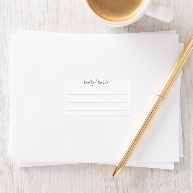 Simple Kindly Deliver To Script Mailing Address Label (Insitu)