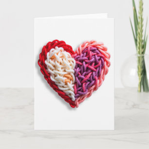 Simple Knitted Heart Card