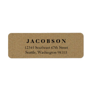 Simple Kraft Address Labels