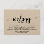 Simple Kraft Calligraphy Wedding Wishing Well Enclosure Card<br><div class="desc">This simple kraft calligraphy wedding wishing well card is perfect for a rustic or modern theme wedding. The minimalist design features an elegant brush script font and a lovely feminine heart. Personalise this invitation enclosure card with your names,  and feel free to write your own poem too!</div>