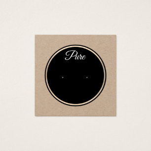 Simple Kraft Circle Stud Earring Display Holder