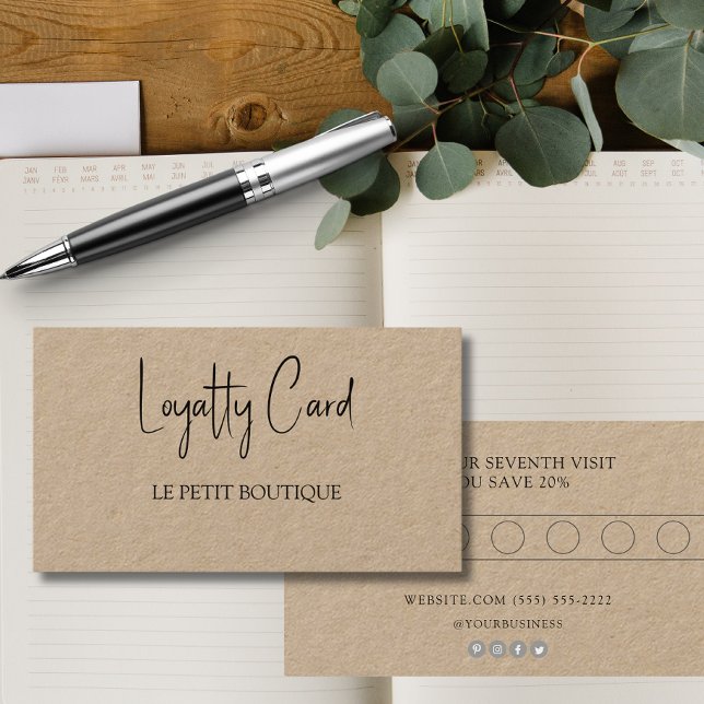 Simple Kraft Customer  Loyalty Card (Creator Uploaded)