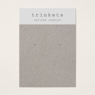 Simple Kraft Earring Jewelry Display Card