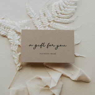 Simple kraft paper gift certificate
