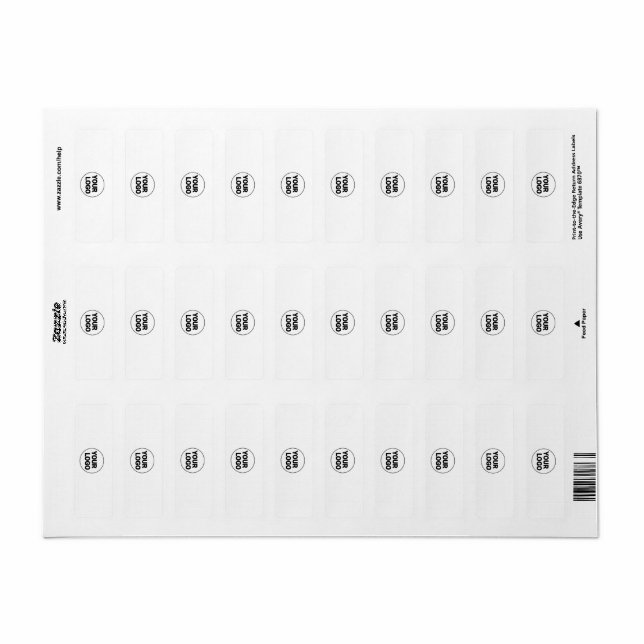 simple labels add your logo details (Full Sheet)