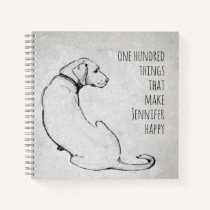 Simple Labrador Dog Art Gratitude Journal