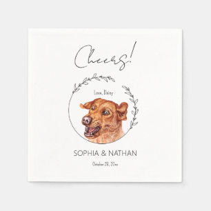 Simple Labrador Retriever Dog Wedding Cocktail  Napkin