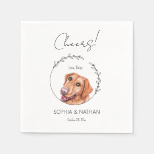 Simple Labrador Retriever Dog Wedding Cocktail  Napkin