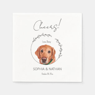 Simple Labrador Retriever Dog Wedding Cocktail  Napkin