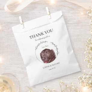 Simple Labrador Retriever Dog Wedding Thank You Favour Bags