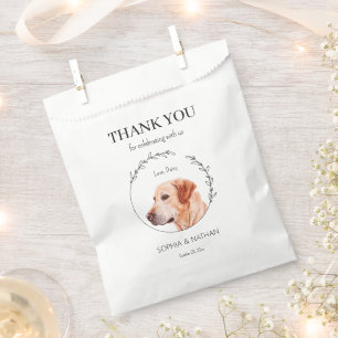 Simple Labrador Retriever Dog Wedding Thank You Favour Bags