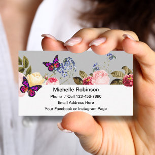 Simple Ladies Social Networking Contact Cards
