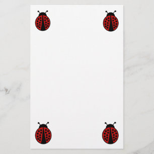 Simple ladybug design stationery