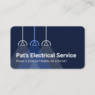 Simple Lampshade lights Powers Your Business Name Business Card