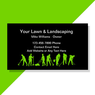 Simple Landscaping And Lawn Care Business Card