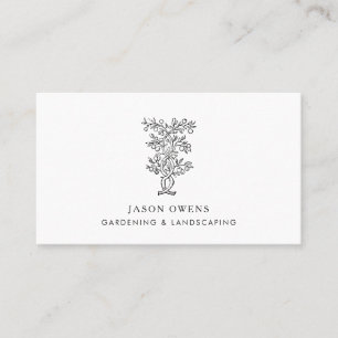 Simple Landscaping Gardening Business Card