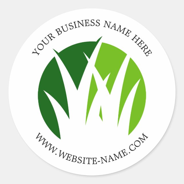 Simple Landscaping Logo Sticker (Front)