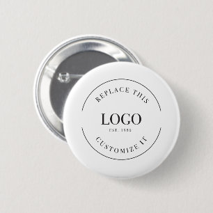 Simple Large business logo minimalist Custom 6 Cm Round Badge