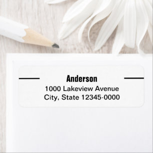 Simple Last Name Return Address