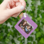 Simple Lavender Minimalist Photo Keepsake Key Ring<br><div class="desc">Simple Lavender purple and White Minimalist Photo Keepsake Christmas keychain,  a beautiful personalised gift for friends,  family,  couple,  girlfriend,  boyfriend,  coworker,  boss and more.</div>