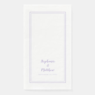Simple Lavender Modern Minimalist Wedding Dinner Napkin