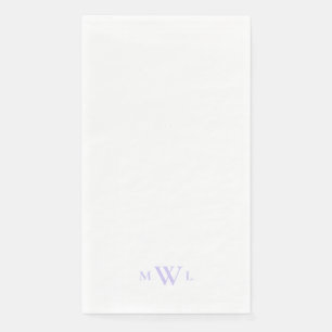 Simple Lavender Monogram Wedding  Napkin