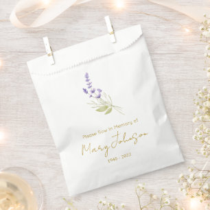 Simple Lavender Seed packet Funeral Favour Bags