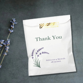 Simple Lavender Wedding Favour Bags
