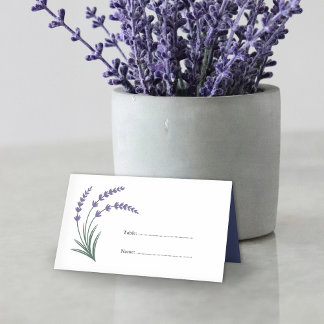 Simple Lavender Wedding Place Cards