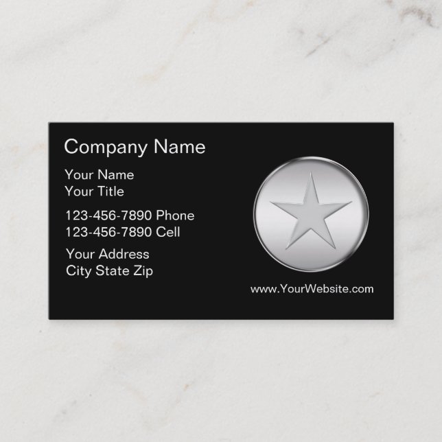Simple Law Enforcement Business Card (Front)