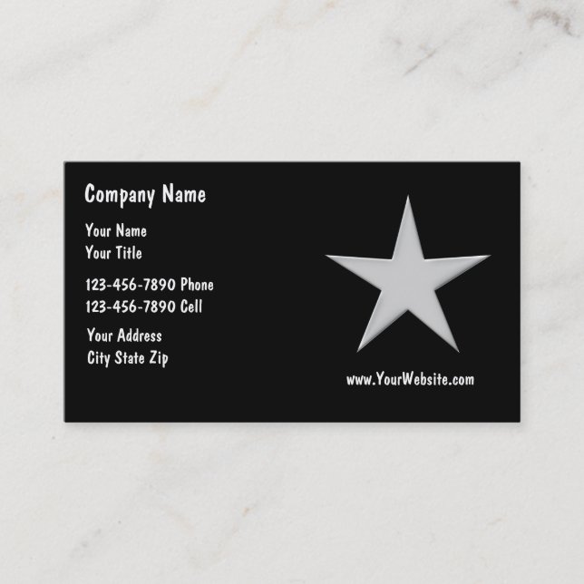 Simple Law Enforcement Business Cards (Front)