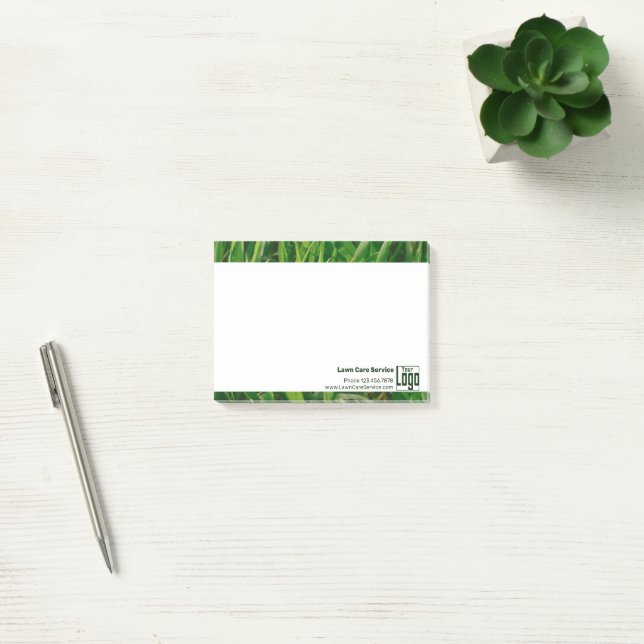 Simple Lawn Care Service Marketing Logo Text Post-it Notes (Office)