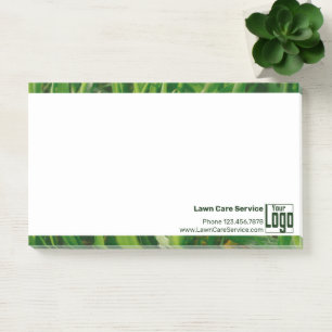 Simple Lawn Care Service Promotional Logo Text Post-it Notes