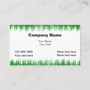 Simple Lawn Mowing Business Cards 