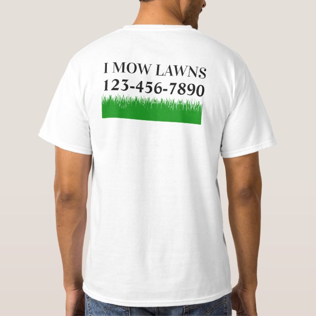 Simple Lawn Mowing Uniform Work Shirts (Back)