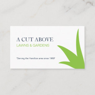 Simple Lawncare and Gardening Business Card