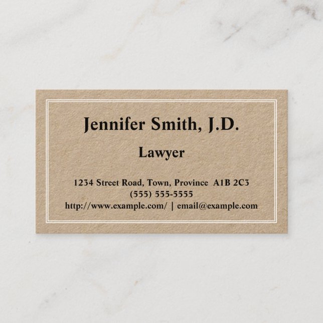 Simple Lawyer Business Card (Front)